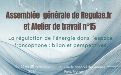 La Commission de régulation de l’énergie (CRE) accueillera l’atelier d’hiver de RegulaE.Fr à Paris